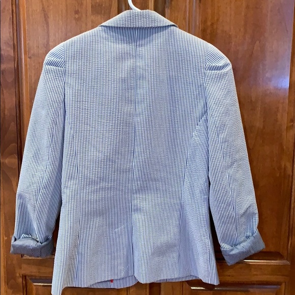 Fitted Seersucker Blazer size 2 - Picture 5 of 8